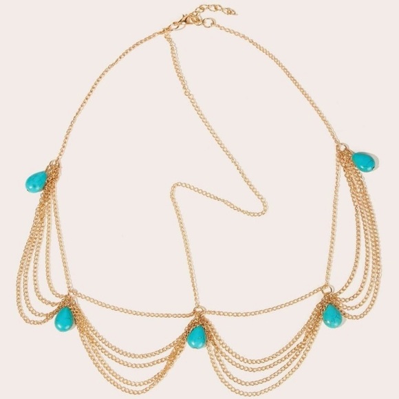 FREE when bundled! Turquoise Festival Headchain! - Picture 2 of 8